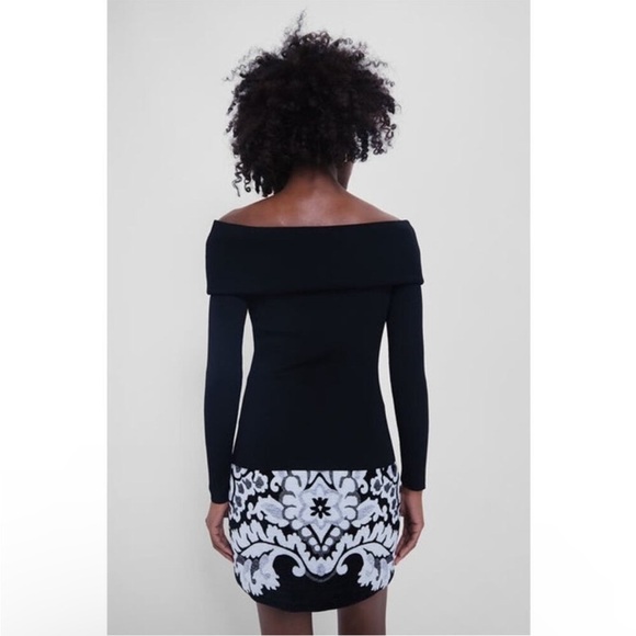 New NWT Tuckernuck Hyacinth House black knit off the shoulder Adrianna top XXS - Picture 3 of 16